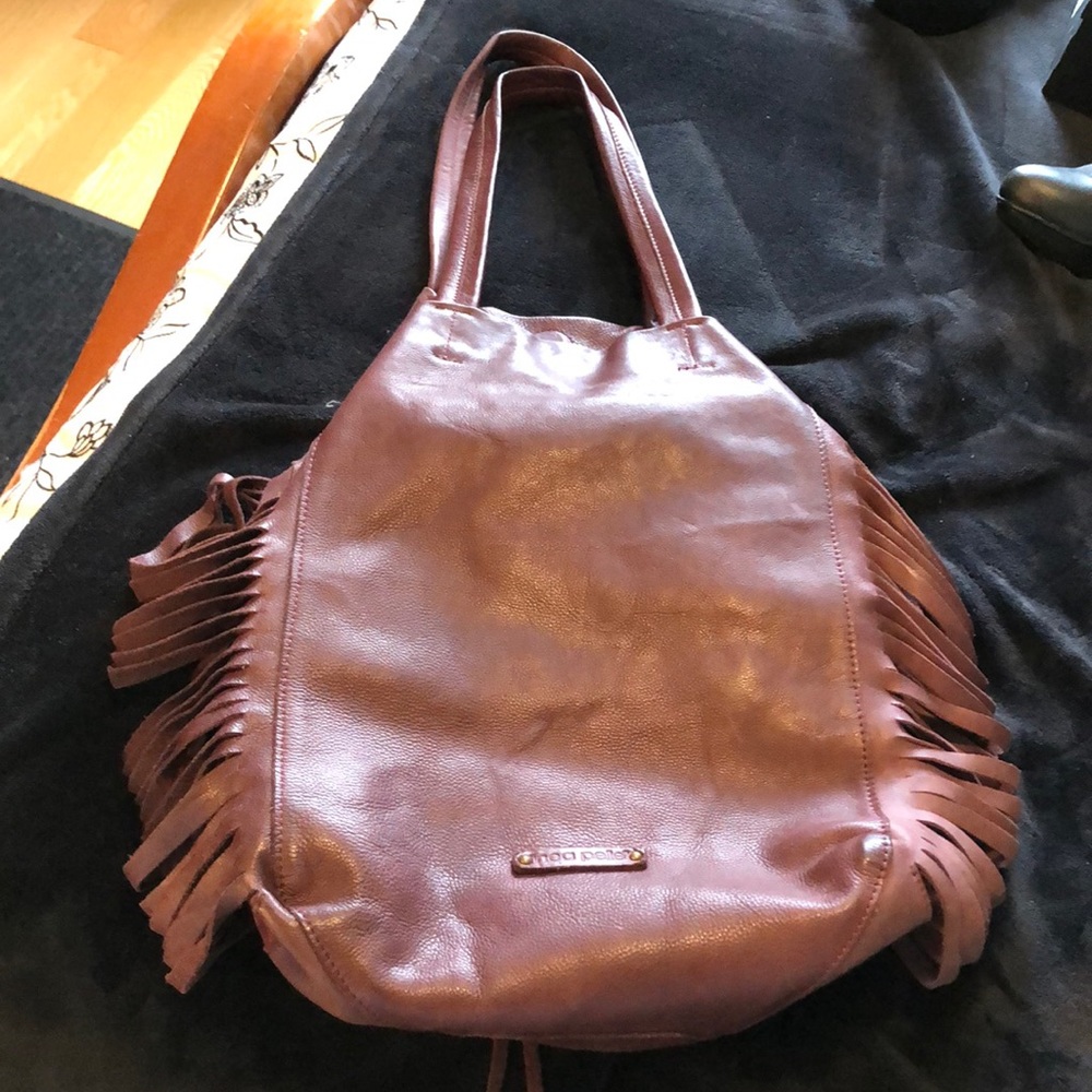 Leather boho handbag.